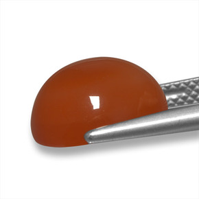 6.25カラットの天然ファイアレッド瑪瑙、オーバルカット、半透明