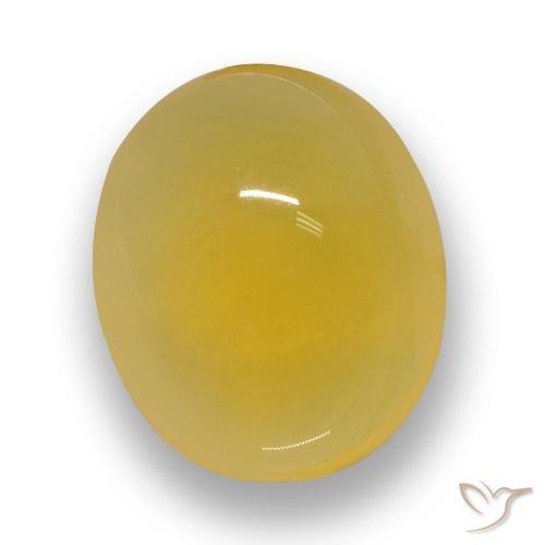 4.47ct 天然 ハニーイエロー 瑪瑙, 楕円形, 半透明