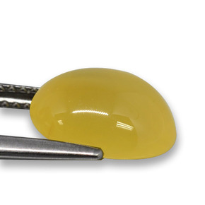 3.65カラットの天然イエロー瑪瑙、オーバルカット、半透明