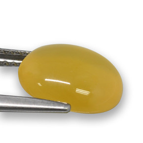 2.98カラットの天然深い黄色アゲート（10.6×9.2 mm・オーバルカット）