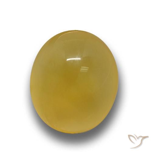 3.38ct 天然 深い黄色 瑪瑙, 楕円形, 半透明