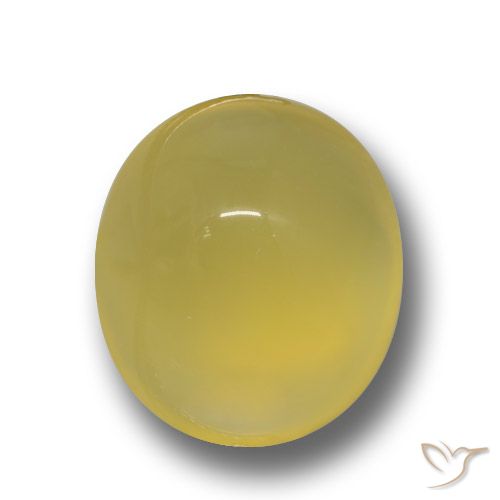 4.00ct 天然 ミディアム薄いイエロー 瑪瑙, 楕円形, 半透明