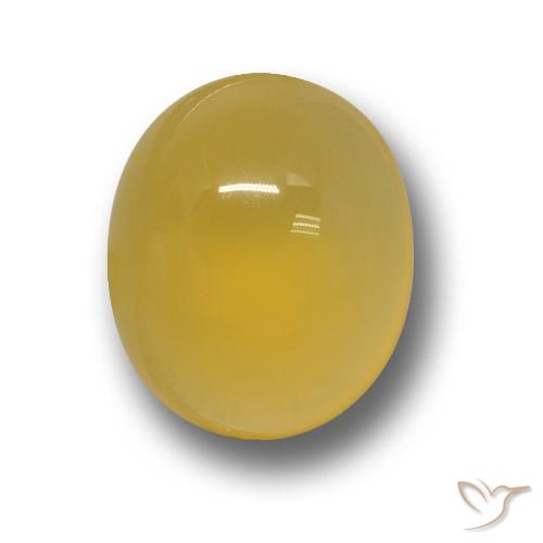 3.96ct 天然 ハニーイエロー 瑪瑙, 楕円形, 半透明