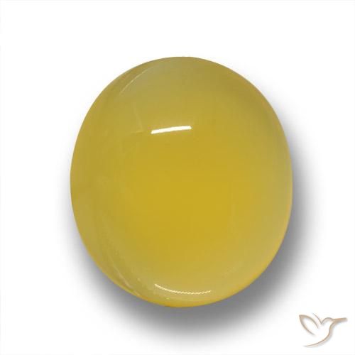 3.58ct 天然 ハニーイエロー 瑪瑙, 楕円形, 半透明