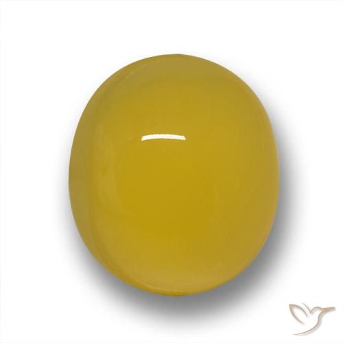 3.29ct 天然 深い黄色 瑪瑙, 楕円形, 半透明