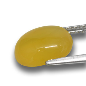 4.85カラットの天然ゴールデンオレンジ瑪瑙、オーバルカット、半透明