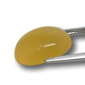 8.00カラットの天然ハニーイエロー瑪瑙、オーバルカット、半透明
