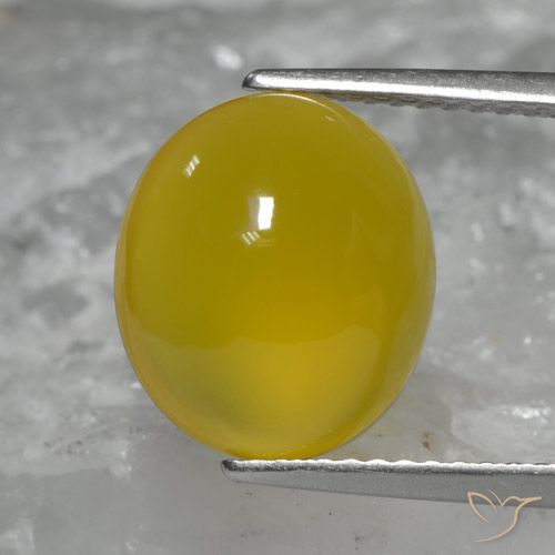 4.62ct 天然 ハニーイエロー 瑪瑙, 楕円形, 半透明