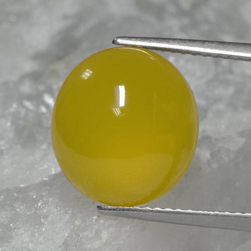 6.76ct 天然 黄色がかったゴールド 瑪瑙, 楕円形, 半透明