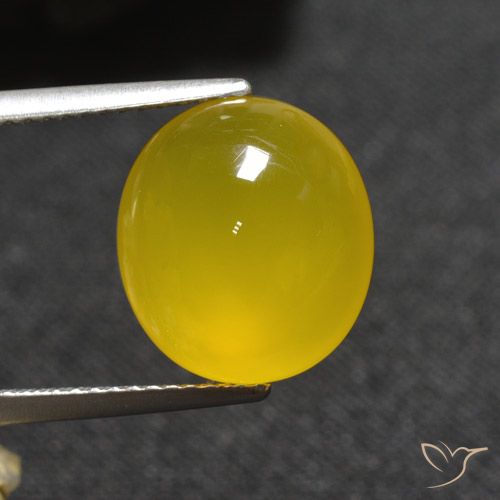 5.93ct 天然 黄色がかったゴールド 瑪瑙, 楕円形, 半透明