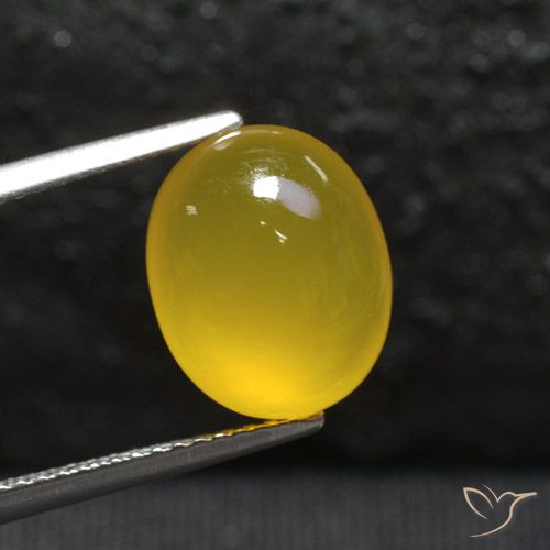 4.24ct 天然 ハニーイエロー 瑪瑙, 楕円形, 半透明