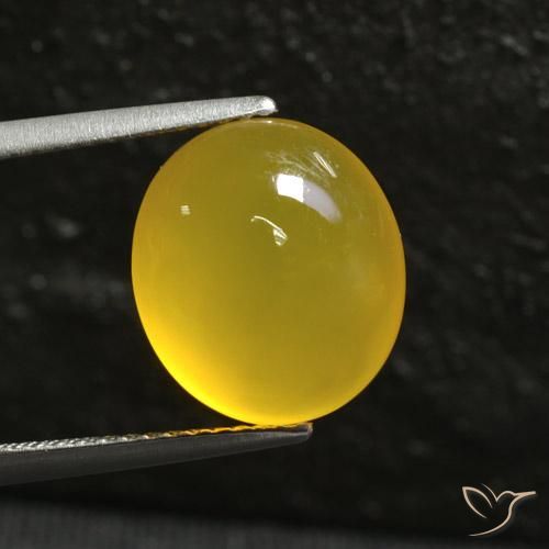 5.38ct 天然 ハニーイエロー 瑪瑙, 楕円形, 半透明