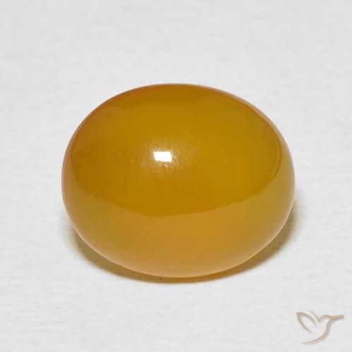 5.36ct 天然 薄いハニーイエロー 瑪瑙, 楕円形, 半透明