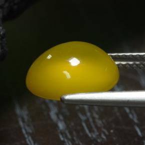 4.16カラットの天然深い黄色アゲート（11.3×10 mm・オーバルカット）