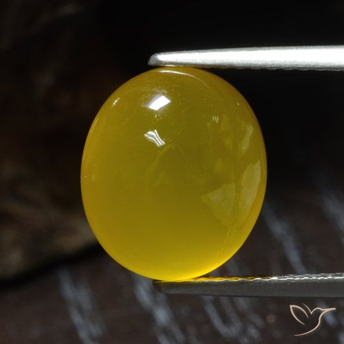 4.55ct 天然 深い黄色 瑪瑙, 楕円形, 半透明