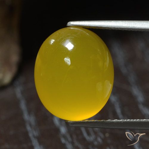 5.94ct 天然 ハニーイエロー 瑪瑙, 楕円形, 半透明