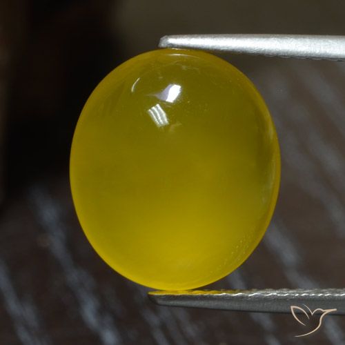 5.41ct 天然 ミディアムイエロー 瑪瑙, 楕円形, 半透明