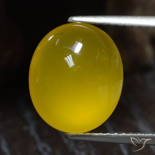 4.97ct 天然 ハニーイエロー 瑪瑙, 楕円形, 半透明