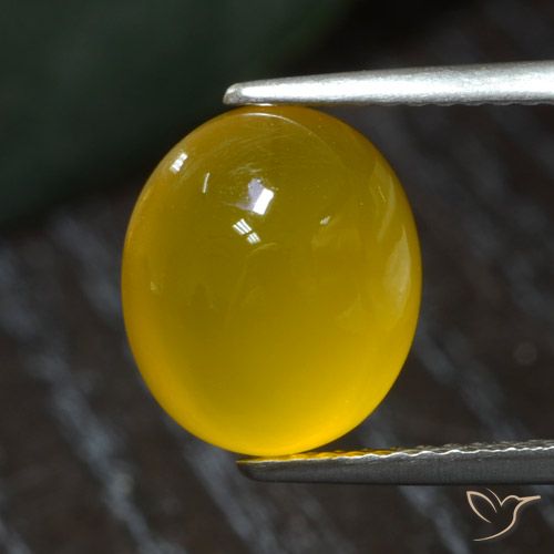 3.72ct 天然 ハニーイエロー 瑪瑙, 楕円形, 半透明