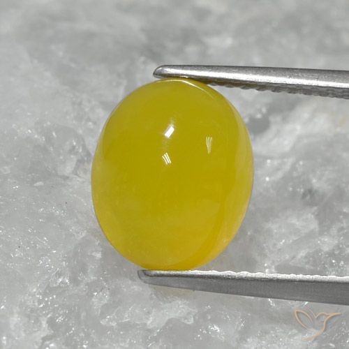 3.62ct 天然 ハニーイエロー 瑪瑙, 楕円形, 半透明