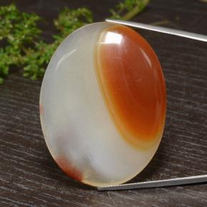 84.57カラットの天然マルチカラーアゲート（45.1×34.8 mm・オーバルカット）