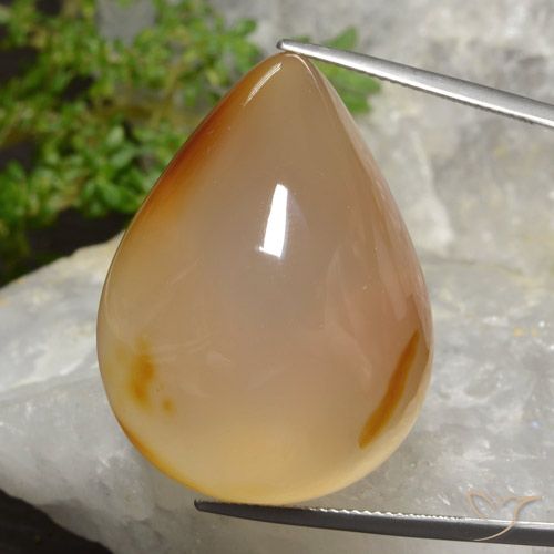 87.30カラットの天然マルチカラーアゲート、洋梨の形、半透明