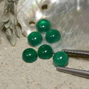 1.91カラットの天然黄色がかった緑アゲート（4.00 mm・ラウンドカット）