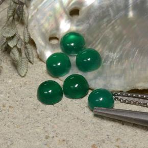 1.91カラットの天然黄色がかった緑アゲート（4.00 mm・ラウンドカット）