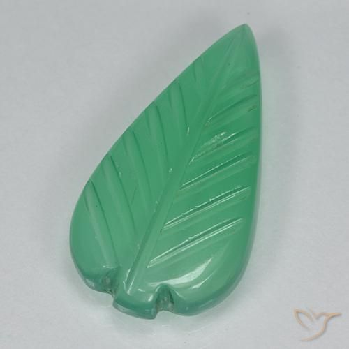 3.39ct 天然 ディープグリーン 瑪瑙, ファンシー, 透明