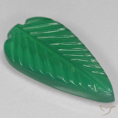 3.49ct 天然 ミディアムグリーン 瑪瑙, ファンシー, 半透明