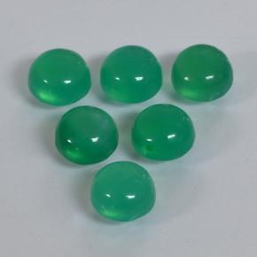 1.92カラットの天然ミディアムグリーンアゲート（4.09 mm・ラウンドカット）