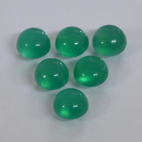 1.69カラットの天然ウォームグリーンアゲート（4.09 mm・ラウンドカット）