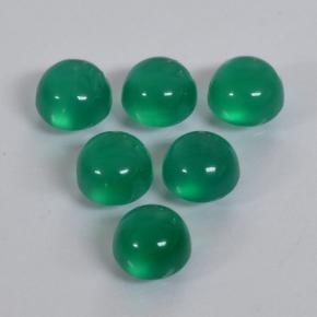 1.92カラットの天然ウォームグリーンアゲート（4.05 mm・ラウンドカット）