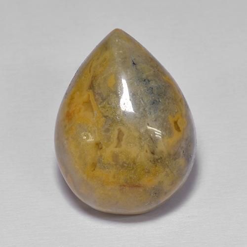 8.66カラットの天然マルチカラーアゲート（15.8×12 mm・洋梨の形）