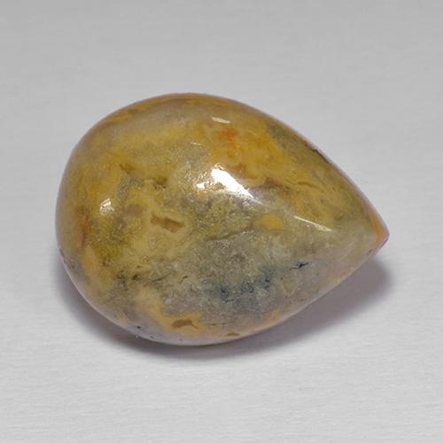 8.66カラットの天然マルチカラーアゲート（15.8×12 mm・洋梨の形）