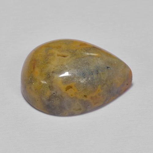 8.66カラットの天然マルチカラーアゲート（15.8×12 mm・洋梨の形）