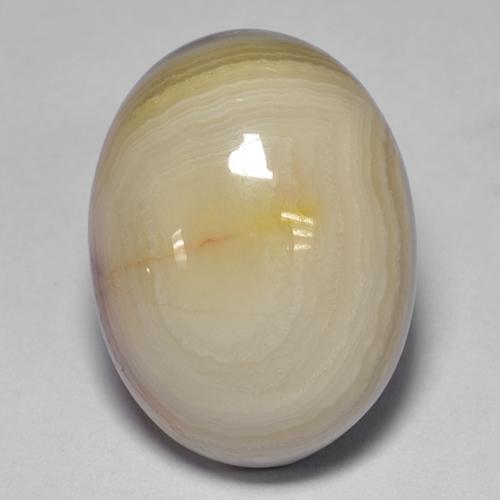 19.56カラットの天然マルチカラーアゲート（20×14.8 mm・オーバルカット）
