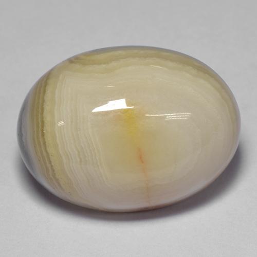 19.56カラットの天然マルチカラーアゲート（20×14.8 mm・オーバルカット）