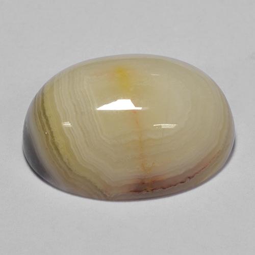 19.56カラットの天然マルチカラーアゲート（20×14.8 mm・オーバルカット）