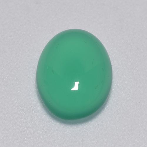 1.58カラットの天然クールグリーンアゲート（8.9×6.8 mm・オーバルカット）
