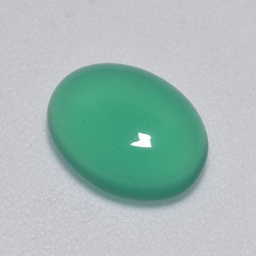 1.58カラットの天然クールグリーンアゲート（8.9×6.8 mm・オーバルカット）