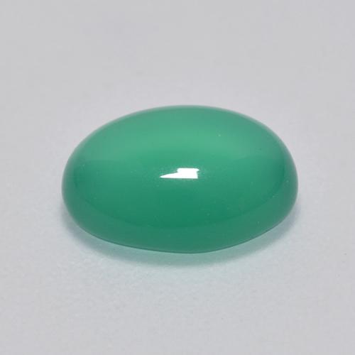 1.58カラットの天然クールグリーンアゲート（8.9×6.8 mm・オーバルカット）