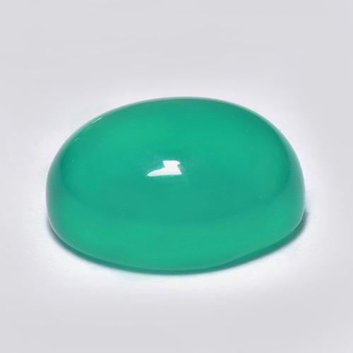 1.55カラットの天然ライトグリーン瑪瑙、オーバルカット、透明