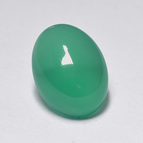 1.48カラットの天然ライトグリーンアゲート（8.1×6.1 mm・オーバルカット）