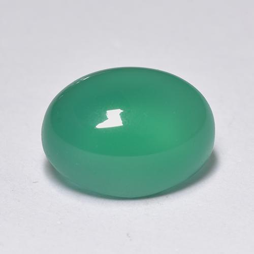 1.48カラットの天然ライトグリーンアゲート（8.1×6.1 mm・オーバルカット）