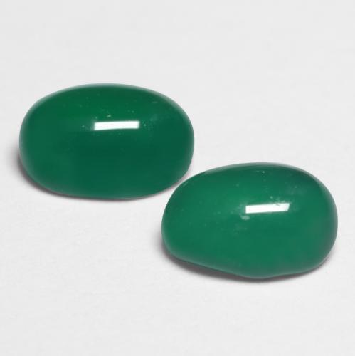 1.29カラットの天然フォレストグリーンアゲート（6.1×4.1 mm・オーバルカット）