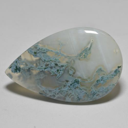 27.73カラットの天然マルチカラーアゲート（34.6×21.8 mm・洋梨の形）