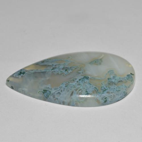 27.73カラットの天然マルチカラーアゲート（34.6×21.8 mm・洋梨の形）