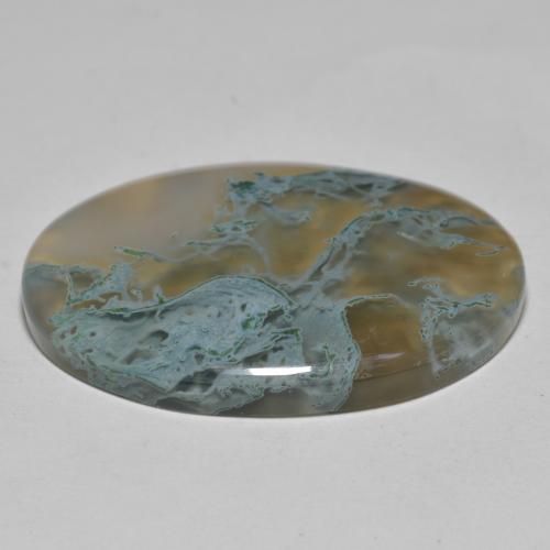 30.79カラットの天然マルチカラーアゲート（31.8×23.8 mm・オーバルカット）