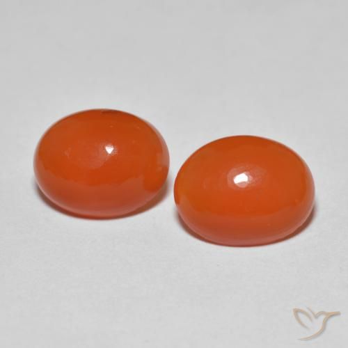 Shop natural 3.45ct 濃いオレンジ 瑪瑙 gems, 楕円形, from インド at GemSelect. In stock, global shipping!